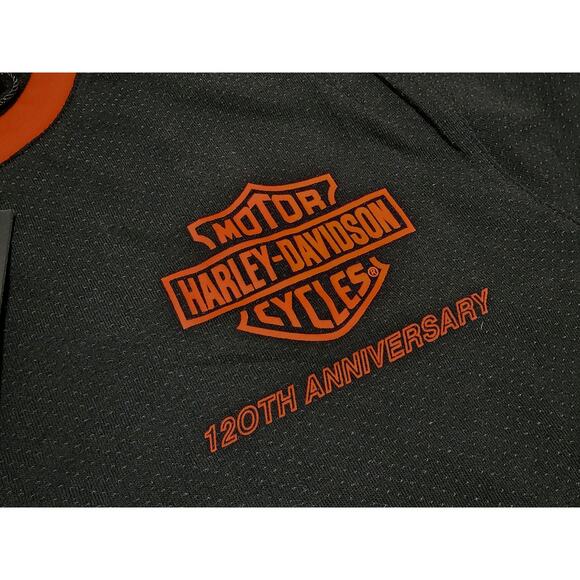 Harley-Davidson 120th Anniversary Ringer Tee Shirt Black Men's M Logo Graphic - Picture 6 of 10